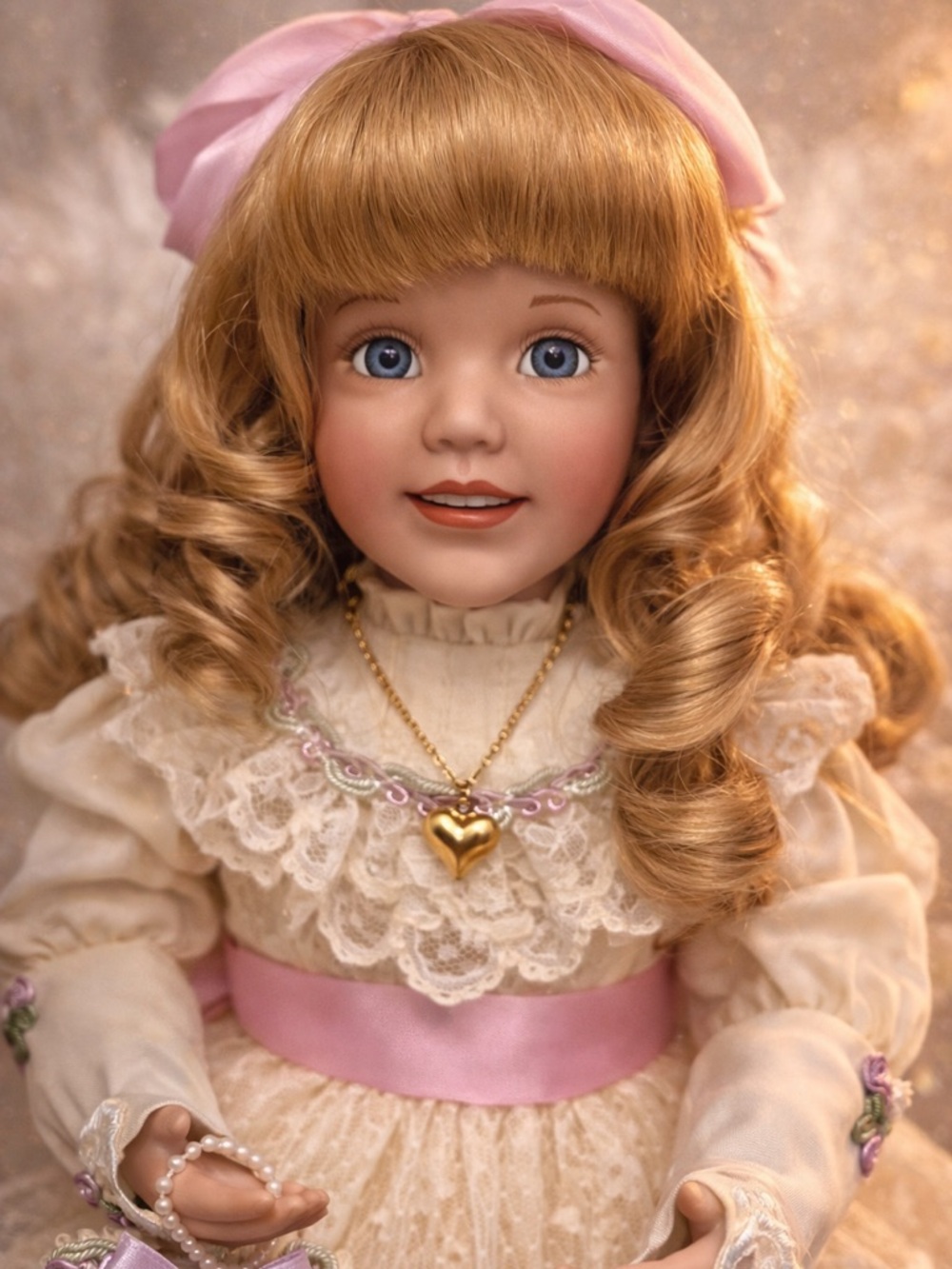 Ashton-Drake Porcelain-Style Doll – Vintage Lace Dress 💕